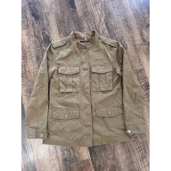 Sanctuary Jackets & Blazers - Sanctuary Utility Jacket Women XS Tan Long Sleeve Vented Outdoor Snap Inside Zip